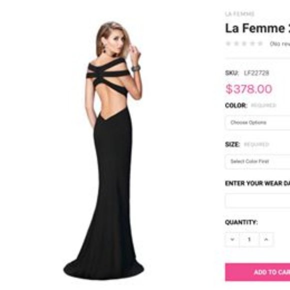 Black La Femme Dress - Picture 2 of 5